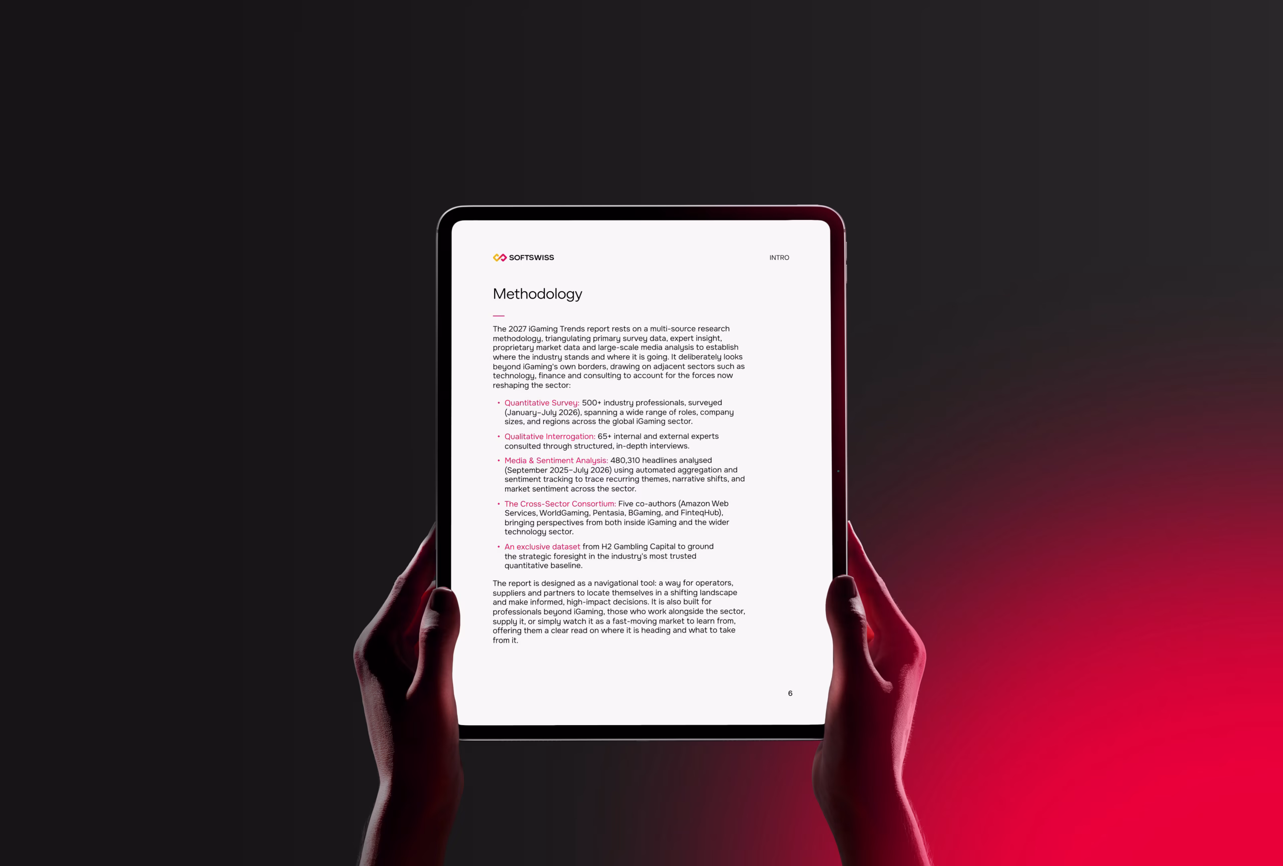 Methodology page showing the report’s typographic hierarchy